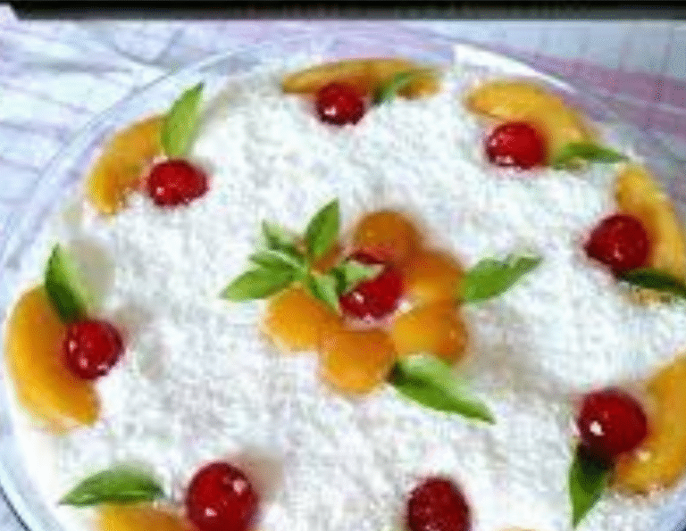 Pavê de Pêssego com Creme